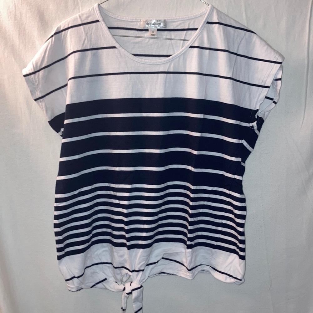 Dress Barn striped short sleeve top